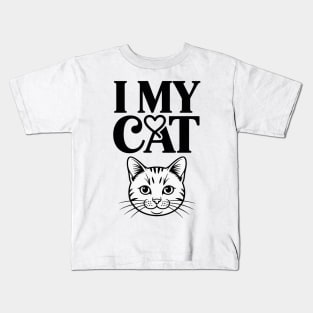I Love My British Longhair Cat Ears Cat Breed Kids T-Shirt